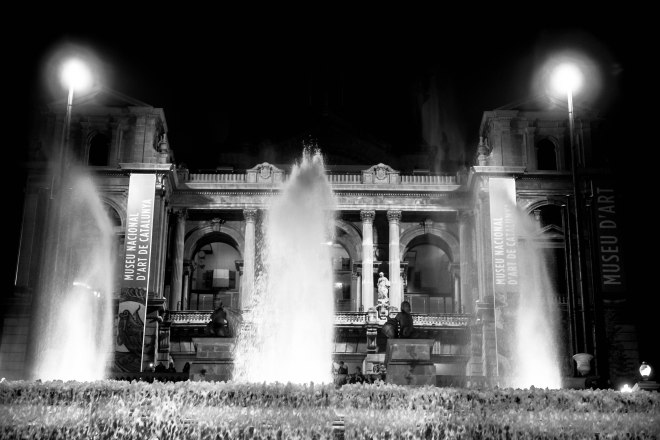 Fountains in the night